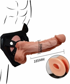 Cinta Peniana Ajustável com Pênis Oco - Mars Dildo LoveToy - comprar online