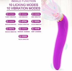 Vibrador e Sucção para Mulher com 10 Modos de Vibração - comprar online