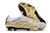 Chuteira Adidas Predator 30 Campo FG- Branca com detalhes em dourado