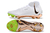 Chuteira Nike Phantom Luna Campo FG- Branca com detalhes em marrom e verde limão - comprar online