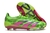 Chuteira Adidas Predator Accuracy Campo FG- Verde com detalhes em rosa e amarelo