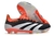 Chuteira Adidas Predator 30 Campo FG- Preta com detalhes em branco e laranja