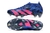 Chuteira Adidas Predator Accuracy Campo FG- Azul escuro com detalhes em rosa - comprar online