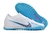 Chuteira Nike Air Zoom Mercurial Vapor XV Society TF - Branca com detalhes em azul