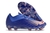 Chuteira New Balance Vivid Spark Campo FG- Azul com detalhes em laranja