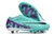 Chuteira Nike Air Zoom Mercurial Vapor XV SG - Ciano com detalhes em roxo