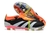 Chuteira Adidas Predator 30 Campo FG- Preta com detalhes em branco e laranja