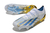 Chuteira Adidas X Crazyfast SG - Branca com detalhes em dourado e azul na internet