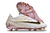 Chuteira Nike Phantom GX Elite Campo FG- Branca com detalhes em rosa