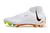 Chuteira Nike Phantom Luna Campo FG- Branca com detalhes em marrom e verde limão - IMPERIUM SPORTS | LOJA DE ARTIGOS ESPORTIVOS