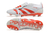 Chuteira Adidas Predator 30 Campo FG- Branca com detalhes em vermelho - comprar online