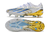 Chuteira Adidas X Crazyfast SG - Branca com detalhes em dourado e azul - comprar online