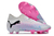 Chuteira Puma Future 7 Campo FG- Branca com detalhes em rosa