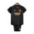 Kit Infantil Real Madrid III 23/24 - Preto com detalhes em amarelo