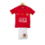 Kit Infantil Manchester United I 07/08 - Vermelha com detalhes em branco