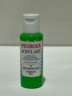 Acrílico Eureka Verde Fluorescente Oscuro