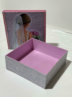 Caja decorativa Novia 20X20X7 en internet