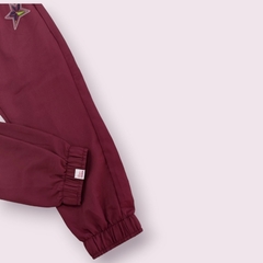 Calça Jogger Infantil Bordo Feminina Lilica Ripilica - Boutique On Kids!