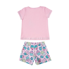 Pijama Curto Cupcake Meia Malha Toddler - comprar online