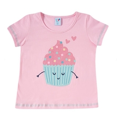 Pijama Curto Cupcake Meia Malha Toddler na internet