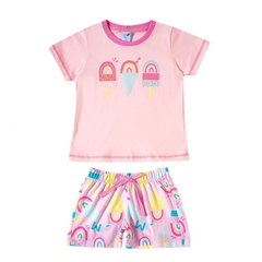 Pijama Curto Sorvete Meia Malha Kids Tip Top