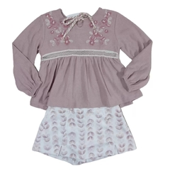 Conjunto Infantil Feminino Inverno Kiki Xodó em Lã Texturizada - comprar online