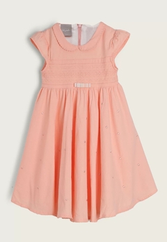 Vestido Manga Curta Mundi Liso Coral - comprar online