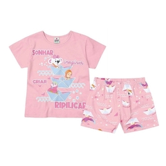 Pijama Blusinha + Shorts Brilha Escuro Lilica Ripilica