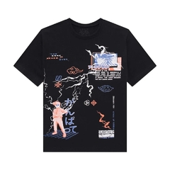 Camiseta Infantil Masculina Johnny Fox Anime Preto - comprar online