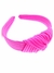 Tiara de Cabelo Canelada Nó Arco HairBand Adulto - Rosa Neon na internet