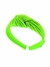 Tiara de Cabelo Canelada Nó Arco HairBand Adulto - Verde Neon - Bow Fashion Style