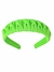 Tiara Trançada Arco de Cabelo Canelada Arco HairBand Adulto - Verde Neon