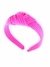 Tiara de Cabelo Canelada Nó Arco HairBand Adulto - Rosa Neon - comprar online