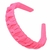 Tiara Trançada Arco de Cabelo Canelada Arco HairBand Adulto - Rosa Neon - comprar online