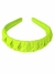 Tiara Trançada Arco de Cabelo Canelada Arco HairBand Adulto - Amarela Neon - comprar online