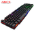 Teclado Gamer iMice AK-600 QWERTY español latinoamérica color negro con luz RGB - Retroiluminación Rainbow