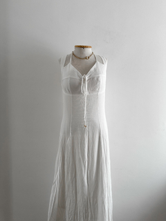 vestido longo branco - loja online