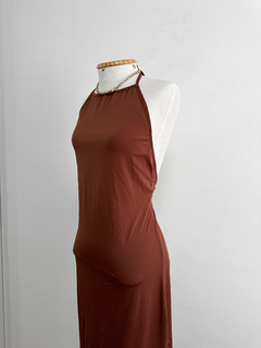 vestido marrom - comprar online