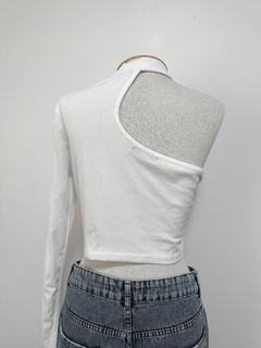 Cropped Canelado off white - loja online