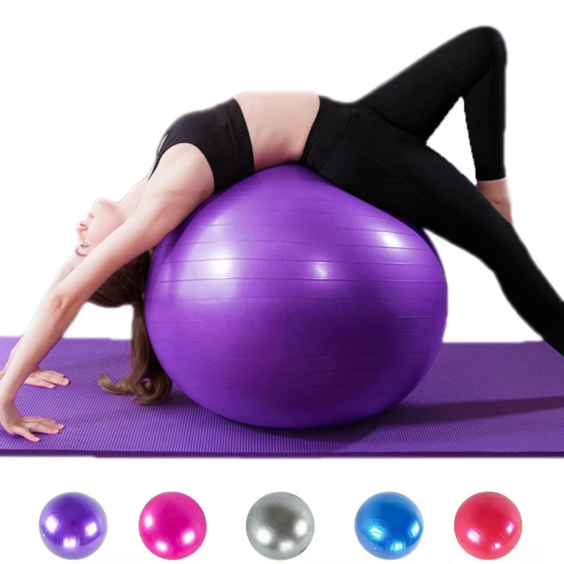 PELOTA PARA YOGA DE 65CM Y PILATES, PELOTA DE EJERCICIOS Y ENTRENAMIENTO -  GRIS