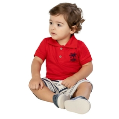 Conjunto Polo em Malha Preppy