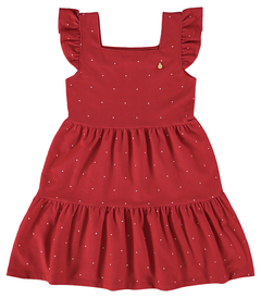 Vestido vermelho floco - comprar online