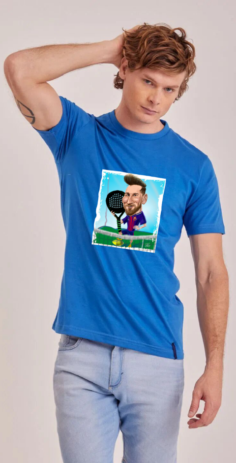 Camiseta de pádel Tolito Aguirre oficial azul - Hirostar padel