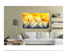 Quadro Floral Flor Dente de Leão Amarelo 55x95 (8544)