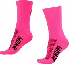 meia hupi rosa neon