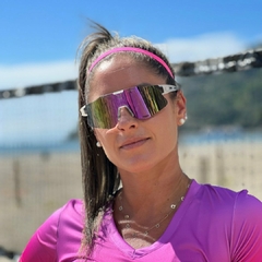 Óculos de Sol HUPI Bari Cristal - Lente Roxo Espelhado - Laura Ribeiro Sports Wear