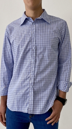 CAMISA CUADROS AZUL REF 60007