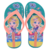 Chinelo Ipanema Infantil Feminino De Dedo Confortável Grendene Personagem Polly Azul/Rosa