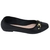 Sapatilha Feminina Moleca Conforto Para o Trabalho com Fivela 15745 Preto/Verniz