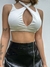 TOP CON TIRAS EN CUELLO VANILA - tienda online